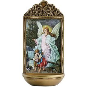 Christian Brands Angel Guardian Angel Holy Water Font - Marco Sevelli - 3" W x 6" H - YC915