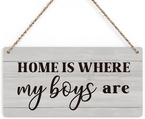 Home Decor Farmhouse Wall Hanging Decor for Bedroom Living Room Playroom Kitchen Family Man Cave Boys Room Office Nursery Porch Front Door Housewarming Gift Rustic Wood Sign in Kuwait