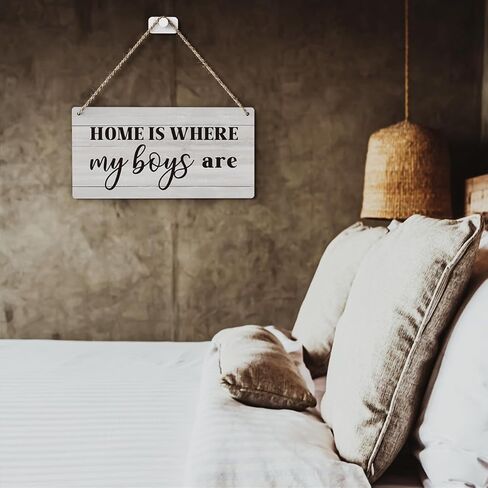 Home Decor Farmhouse Wall Hanging Decor for Bedroom Living Room Playroom Kitchen Family Man Cave Boys Room Office Nursery Porch Front Door Housewarming Gift Rustic Wood Sign in Kuwait