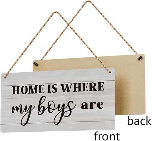 Home Decor Farmhouse Wall Hanging Decor for Bedroom Living Room Playroom Kitchen Family Man Cave Boys Room Office Nursery Porch Front Door Housewarming Gift Rustic Wood Sign in Kuwait