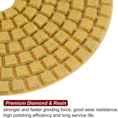 5pcs Diamond Polishing Pads 3" Grits 200 Wet/Dry Premium Diamond Polish Pad for Stone Concrete Marble Countertop Quartz for Polisher Grinder in Saudi Arabia