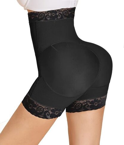 SHAPSHE شورت عالي الخصر للتحكم في البطن، سراويل داخلية لرفع المؤخرة، مدرب خصر، ملابس داخلية للبطن، 2XL أسود in Kuwait