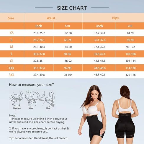 SHAPSHE شورت عالي الخصر للتحكم في البطن، سراويل داخلية لرفع المؤخرة، مدرب خصر، ملابس داخلية للبطن، 2XL أسود in Kuwait