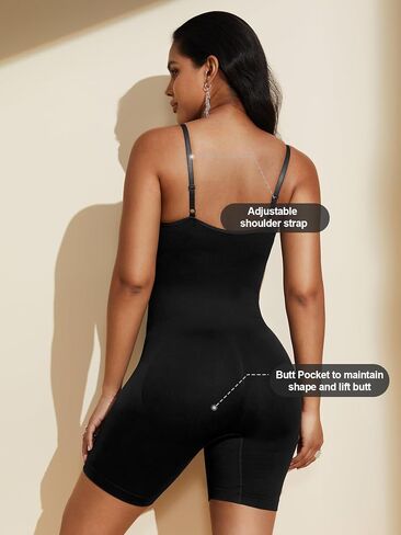 PAUKEE Women's Bodysuit Shapewear Tummy control Shorts Seamless Body Suit Shaper Sleeveless Jumpsuits Tanks Tops in Saudi Arabia