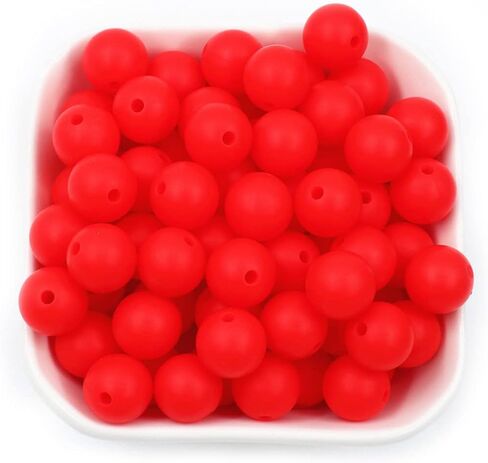50pcs 12mm Silicone Beads for Keychain Making Bulk Assorted Round Beads Solid Silicon Bead DIY Jewelry Making Accessories for Necklace Bracelet in Kuwait