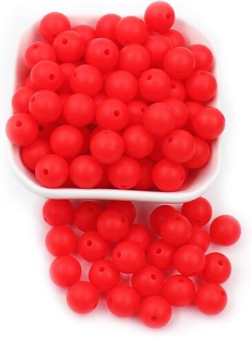50pcs 12mm Silicone Beads for Keychain Making Bulk Assorted Round Beads Solid Silicon Bead DIY Jewelry Making Accessories for Necklace Bracelet in Kuwait