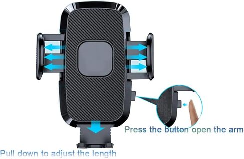 [New version] 2 in 1 Cell Phone Car Mount,Air Vent Holder Clip Car Vent Phone Mount (Black) in Kuwait