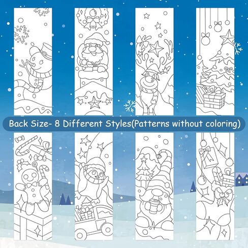 60 قطعة من الإشارات المرجعية لعيد الميلاد للنساء/الرجال/الأطفال، إشارة مرجعية لشجرة عيد الميلاد رجل ثلج سانتا الرنة كلوز لمحبي الكتب، هدية عيد الميلاد للطلاب، هدايا حفلات العطلات in Kuwait