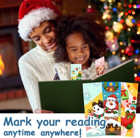 60 قطعة من الإشارات المرجعية لعيد الميلاد للنساء/الرجال/الأطفال، إشارة مرجعية لشجرة عيد الميلاد رجل ثلج سانتا الرنة كلوز لمحبي الكتب، هدية عيد الميلاد للطلاب، هدايا حفلات العطلات in Kuwait