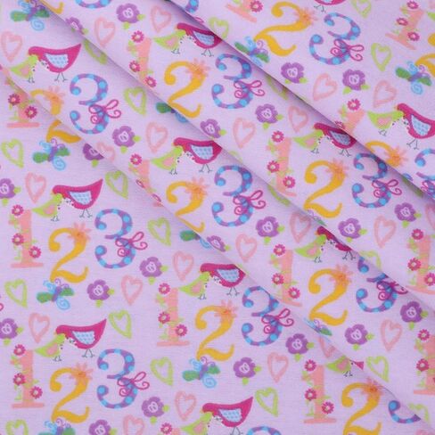 Mook Fabrics Flannel Snuggy PRT 123، Lt Purple Cut by The Yard in Kuwait
