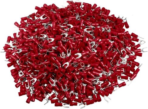 uxcell 1000PCS SV1.25-4S Insulated Fork Spade Wire Connector Electrical Crimp Terminal for 22-16AWG in Saudi Arabia