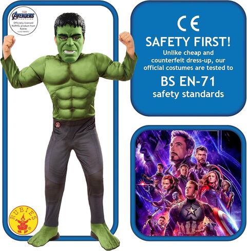 Rubie's Costume Marvel: Avengers Endgame Deluxe Hulk Costume & MaskCostume in Saudi Arabia