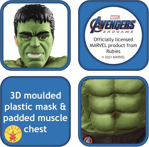 Rubie's Costume Marvel: Avengers Endgame Deluxe Hulk Costume & MaskCostume in Saudi Arabia