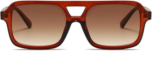 نظارات شمسية مربعة كلاسيكية من السبعينيات للنساء والرجال، نظارات شمسية عصرية كلاسيكية ذات جسر مزدوج in Kuwait