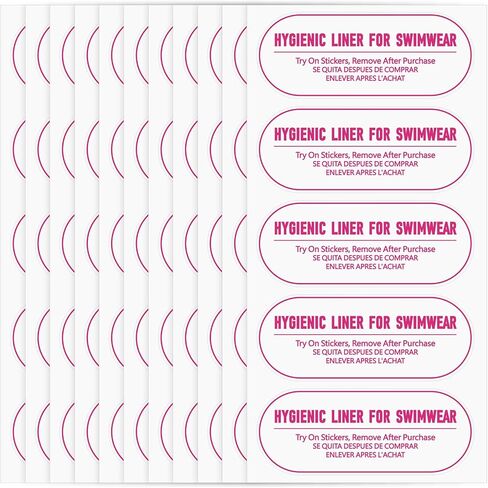 50 Pcs Try On Stickers for Swimwear Adhesive Protective Hygiene Liners Strips for Swimwear Swimsuit Bikini in Saudi Arabia