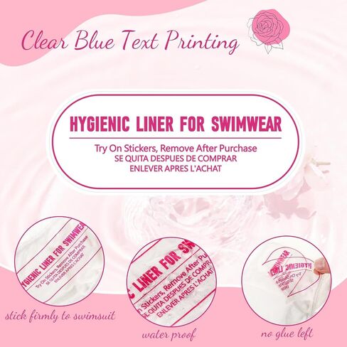 50 Pcs Try On Stickers for Swimwear Adhesive Protective Hygiene Liners Strips for Swimwear Swimsuit Bikini in Saudi Arabia