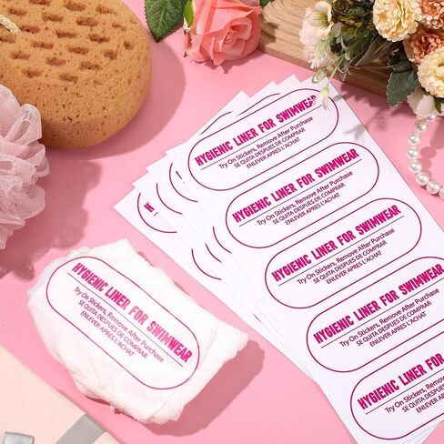 50 Pcs Try On Stickers for Swimwear Adhesive Protective Hygiene Liners Strips for Swimwear Swimsuit Bikini in Saudi Arabia