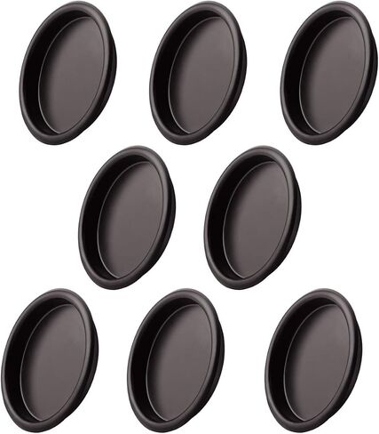 6 Pack Closet Door Finger Pull Black - 2-1/8" Round Sliding Finger Door Pull, Easy Snap-in Installation in Kuwait