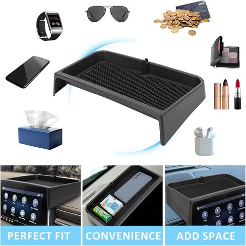 Center Console Dash Storage Box Compatible with GMC Yukon/Chevy Suburban/Tahoe 2021 2022 2023 2024 Dashboard Organizer Tray with Glasses holder Interior Accessories (Not for Denali) in Saudi Arabia
