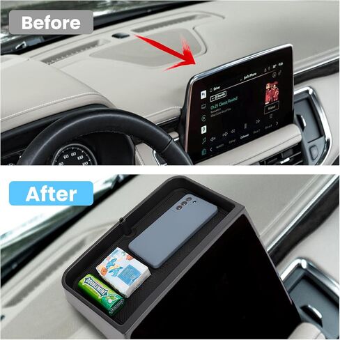 Center Console Dash Storage Box Compatible with GMC Yukon/Chevy Suburban/Tahoe 2021 2022 2023 2024 Dashboard Organizer Tray with Glasses holder Interior Accessories (Not for Denali) in Saudi Arabia