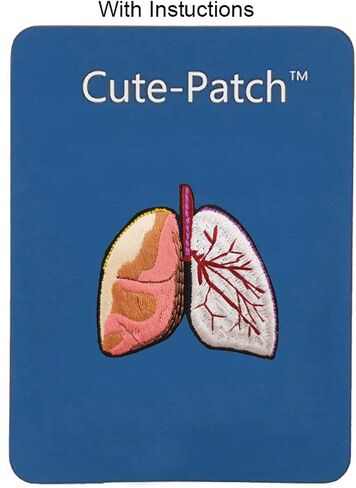 Cute-Patch Anatomical Lung Respirologist Pulmonologist Embroidered Iron on Patch Internal Medicine Doctor Gift Puck Goth Gifts in Saudi Arabia