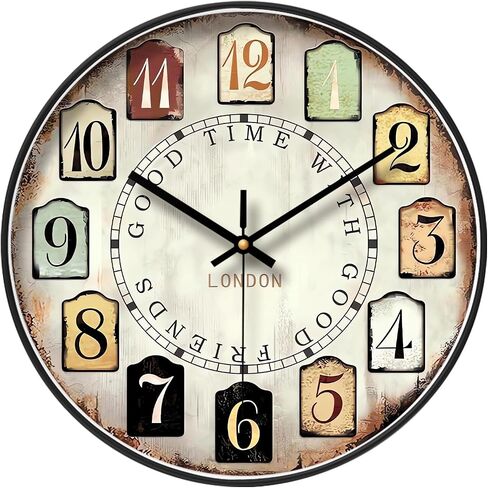 12 Inch Wall Clock Blue Wall Clock Modern Minimalist Wall Clock Silent Non-Ticking Quartz Clock Battery Operated Easy to Read Wall Clock for Bathroom Living Room Office Kitchen Bedroom in Saudi Arabia