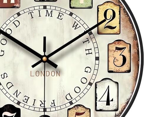 12 Inch Wall Clock Blue Wall Clock Modern Minimalist Wall Clock Silent Non-Ticking Quartz Clock Battery Operated Easy to Read Wall Clock for Bathroom Living Room Office Kitchen Bedroom in Saudi Arabia