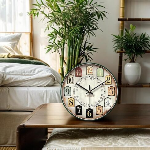 12 Inch Wall Clock Blue Wall Clock Modern Minimalist Wall Clock Silent Non-Ticking Quartz Clock Battery Operated Easy to Read Wall Clock for Bathroom Living Room Office Kitchen Bedroom in Saudi Arabia