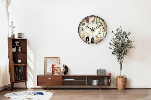 12 Inch Wall Clock Blue Wall Clock Modern Minimalist Wall Clock Silent Non-Ticking Quartz Clock Battery Operated Easy to Read Wall Clock for Bathroom Living Room Office Kitchen Bedroom in Saudi Arabia