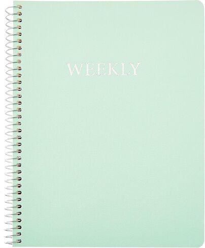 Planner Weekly Monthly 2024 Undated Academic 2025 Month Spiral Planner with Tabs Stickers Thick Paper Twin-Wire Binding Pocket 6.1x8.2 inch Mint Green in Saudi Arabia