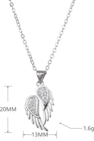 FUSTMW Guardian Angel Necklace Angel Wing Charm Necklace Pendant Guardian Angel Jewelry Birthday Gifts for Women Girls in Saudi Arabia