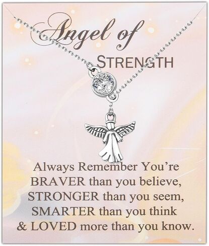 FUSTMW Guardian Angel Necklace Angel Wing Charm Necklace Pendant Guardian Angel Jewelry Birthday Gifts for Women Girls in Saudi Arabia