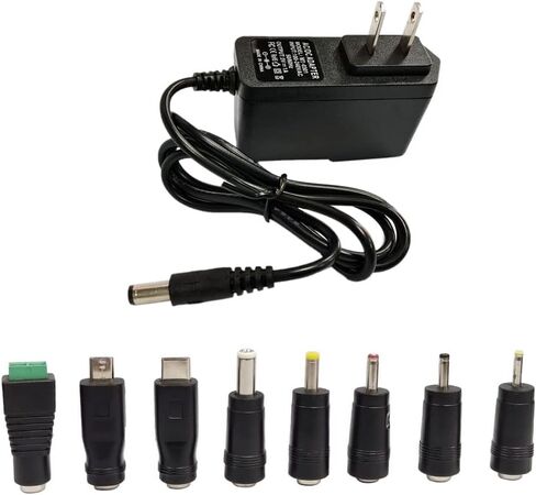 3V 1Amp 3W محول التيار الكهربائي AC 100V-240V إلى DC 3Volt 1Amp 0.7A 0.5A شاحن حائط مع 8 نصائح لأضواء LED منضدية نافورة صغيرة مروحة مكبر صوت in Kuwait