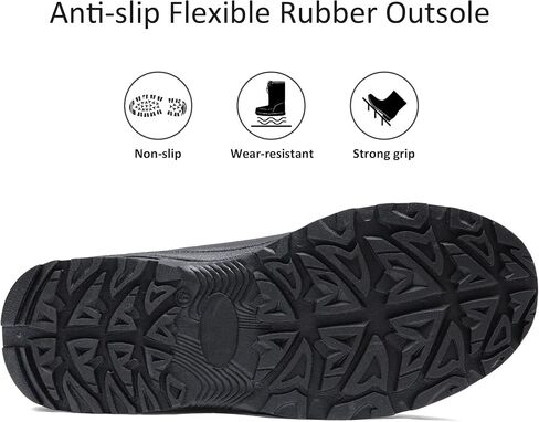 أحذية Vostey الرجالية للثلج مقاومة للماء أحذية الشتاء للرجال خفيفة الوزن في الهواء الطلق دافئة للطقس البارد أحذية رجالي in Kuwait