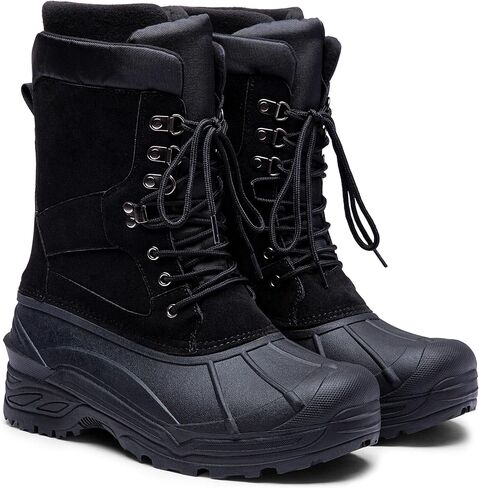 أحذية Vostey الرجالية للثلج مقاومة للماء أحذية الشتاء للرجال خفيفة الوزن في الهواء الطلق دافئة للطقس البارد أحذية رجالي in Kuwait