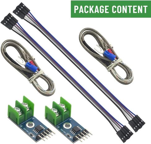 WMYCONGCONG 2 قطعة تيار مستمر 3-5 فولت MAX6675 وحدة + K نوع درجة الحرارة الحرارية الاستشعار مع وصلة كابل in Saudi Arabia