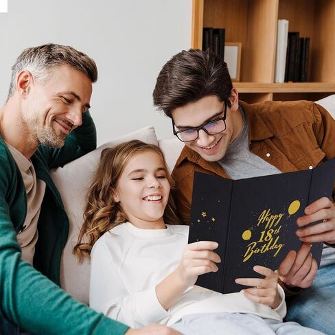 زينة عيد الميلاد الثامن عشر من كرينكس باللونين الأسود والذهبي، بديل كتاب ضيف عيد الميلاد الثامن عشر الإبداعي، كتاب توقيع عيد الميلاد الثامن عشر مقاس 18 × 12 بوصة، هدايا رائعة لعيد الميلاد الثامن عشر للفتيات أو الأولاد in Kuwait