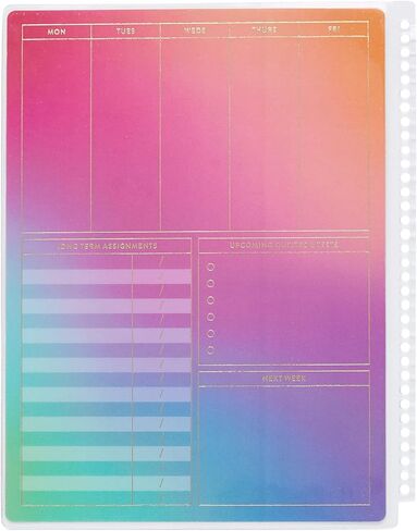 7" x 9" Snap-in Dashboard - Wet Erase, Reusable, Double Sided Surface for Tracking Projects and Exams Version 2. Fits 7" x 9" or 8.5" x 11" Planners and Notebooks by Erin Condren in Saudi Arabia