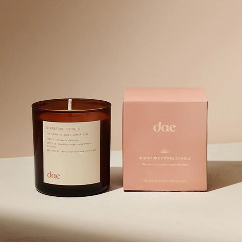 dae Signature Citrus Candle - Hand Poured, 100% Soy, Locally Made in Saudi Arabia
