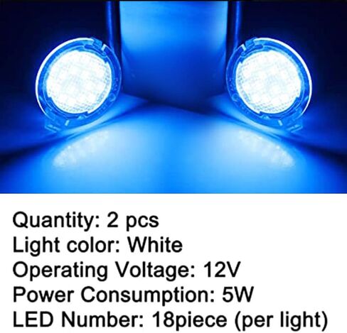 Full LED Side Under-Mirror Puddle Light Lamp Assembly Replacement For Fo rd F 150 Expedition Explorer Edge Flex Fusion Taurus X Lincoln Mercury, Blue Light, 2 PCS in Saudi Arabia