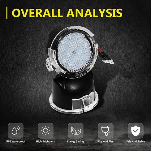 Full LED Side Under-Mirror Puddle Light Lamp Assembly Replacement For Fo rd F 150 Expedition Explorer Edge Flex Fusion Taurus X Lincoln Mercury, Blue Light, 2 PCS in Saudi Arabia