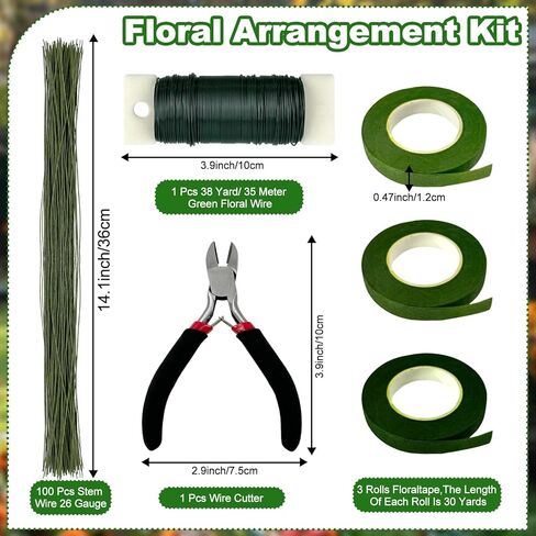 24 Pcs Mini Floral Foam Holder Round Floral Foam with Green Floral Wire Floral Arrangement Supplies Flower Foam for Fresh Flowers Green Floral Foam for Table Wedding Wine Bottle Decor in Kuwait