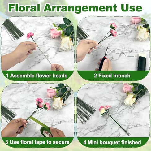 24 Pcs Mini Floral Foam Holder Round Floral Foam with Green Floral Wire Floral Arrangement Supplies Flower Foam for Fresh Flowers Green Floral Foam for Table Wedding Wine Bottle Decor in Kuwait