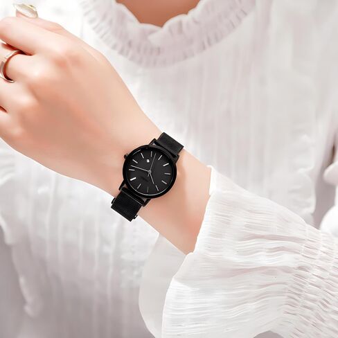 MASTOP Women's Quartz Watches Ultra-Thin Gorgeous Simple Petite Wrist Watches Small Dial Mesh Steel Bracelet in Kuwait
