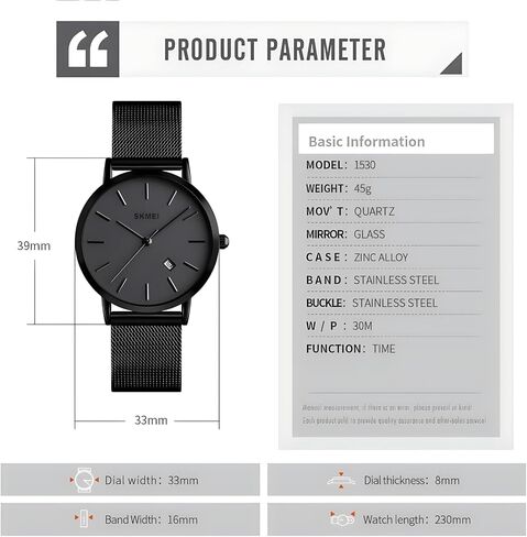 MASTOP Women's Quartz Watches Ultra-Thin Gorgeous Simple Petite Wrist Watches Small Dial Mesh Steel Bracelet in Kuwait