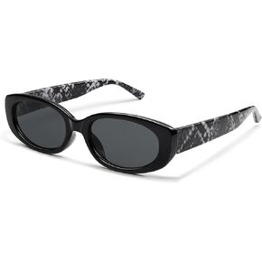Retro Oval Sunglasses for Women and Men Small 90s Snakeskin Sunnies AP3674