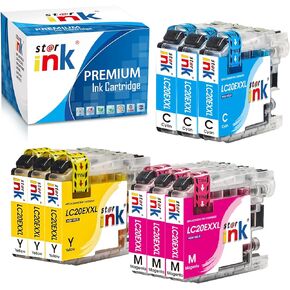 Compatible LC20e Ink Cartridge Replacement for Brother LC20e Color Work for MFC-J985DW MFC-J775DW MFC-J5920DW Printer(3 Cyan, 3 Magenta, 3 Yellow) 9-Pack