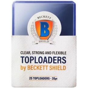 Arcane Tinmen Beckett Shield Standard Size Sleeves – Toploader 35pt 25CT - Card Sleeves are Smooth & Tough - Compatible with Pokemon, Yugioh, Magic The Gathering – MTG, TCG, (AT-90151)