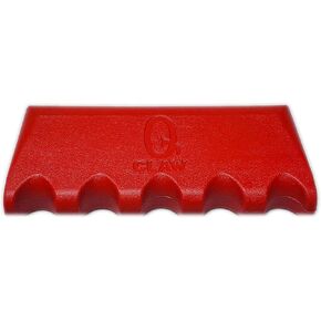 QCLAW Portable Pool/Billiards Cue Stick Holder/Rack - 5 Place - Red