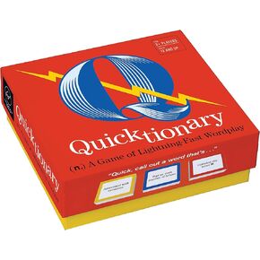 Chronicle Books Quicktionary: A Game of Lightning-Fast Wordplay, Includes 102 prompt cards; 1 rule book